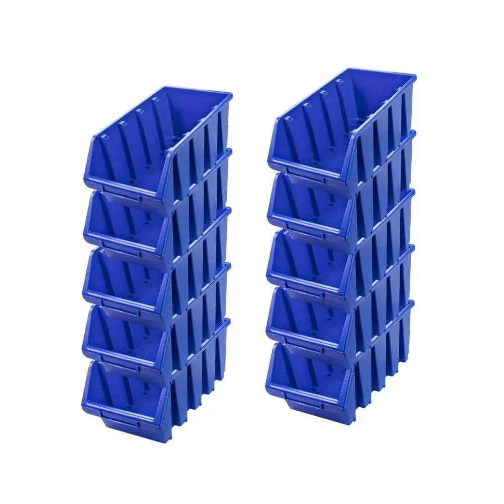 SuperSparSet 10x Sichtlagerbox 4 | HxBxT 15,5x20,4x34cm | Polypropylen | Blau