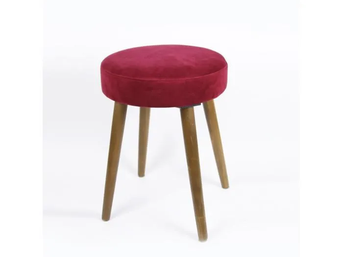 Hocker Samt rot 49x36x36cm