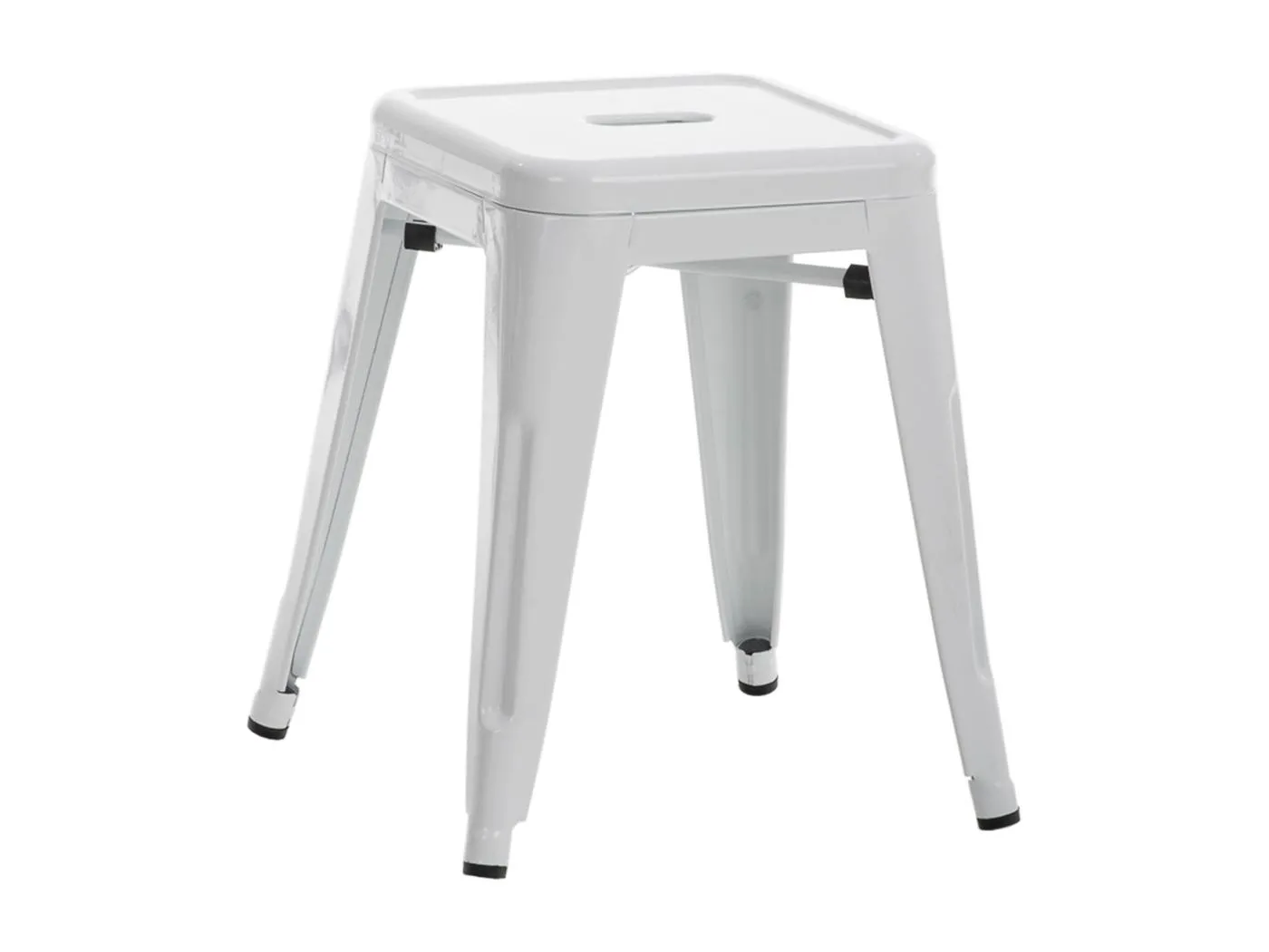 Sitzhocker - Metall - weiß - Armin