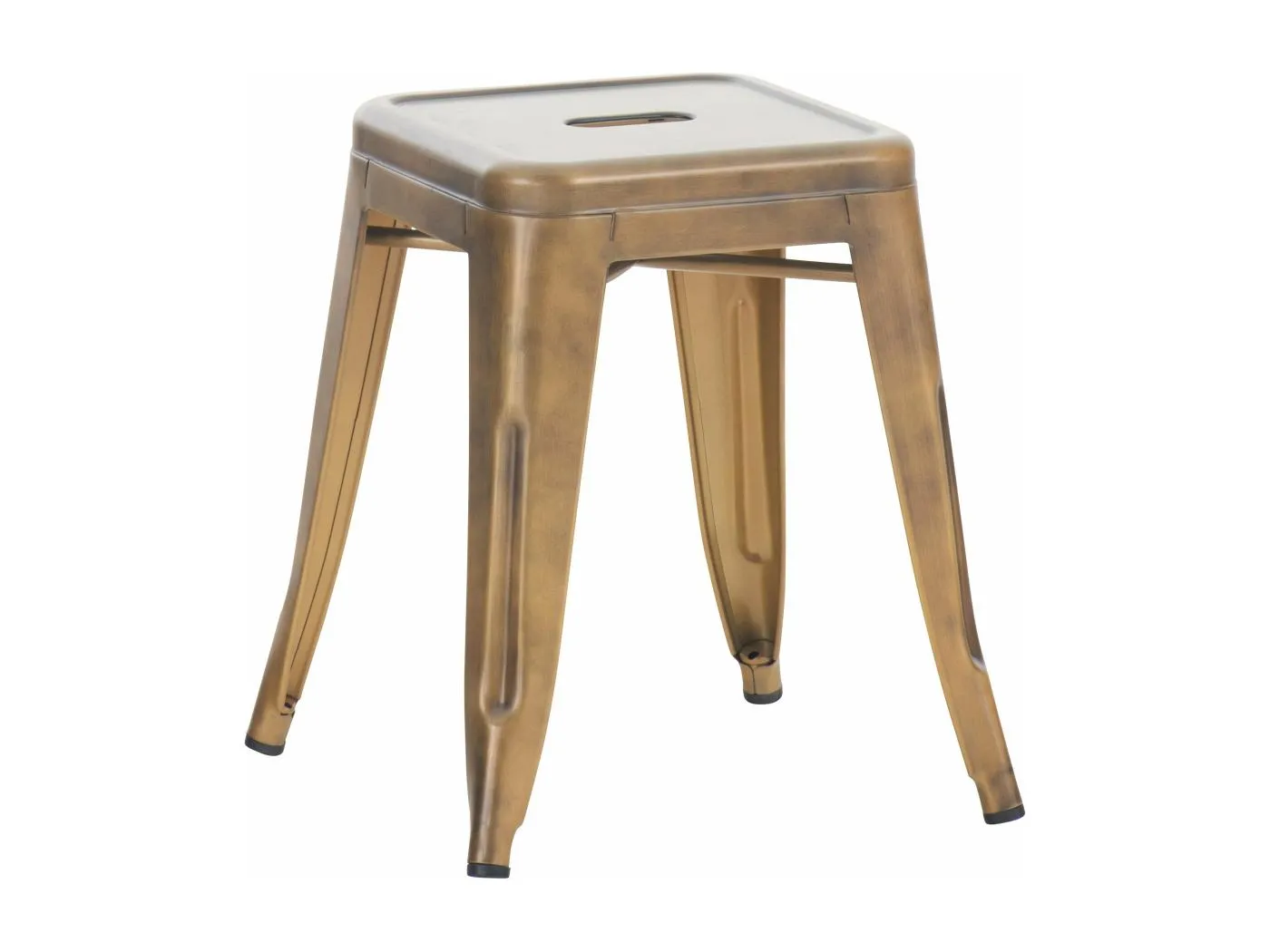 Sitzhocker - Metall - gold - Armin