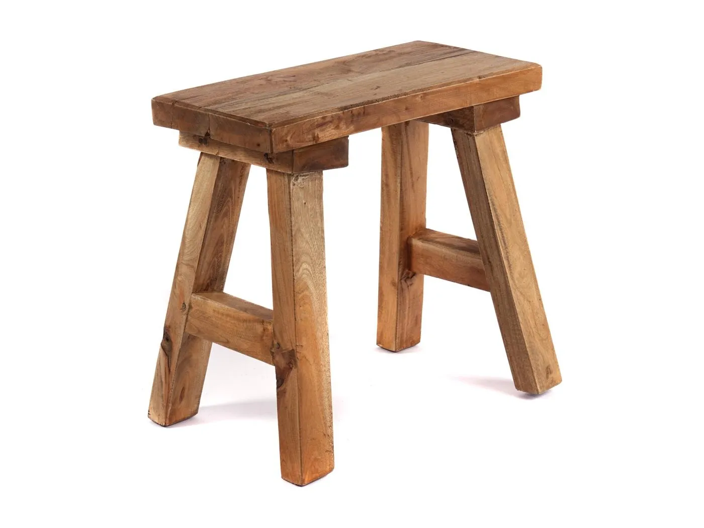 HOCKER Rustico Massivholz naturfarben