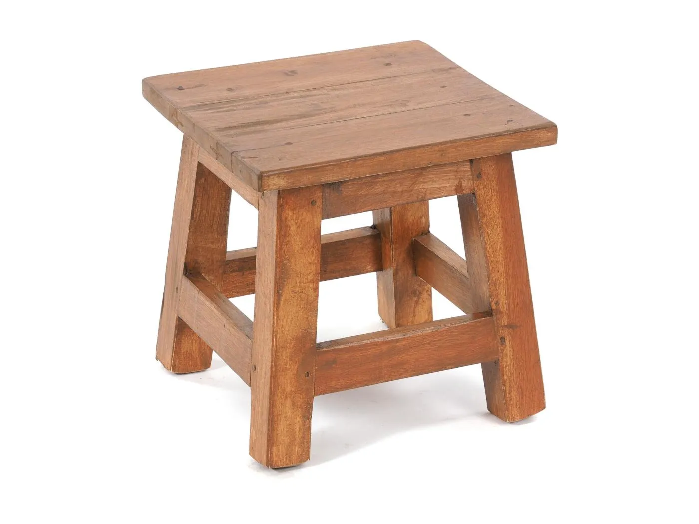 FUSSHOCKER PALO Mahagoni Recyclingholz 08 honigfarben gewachst