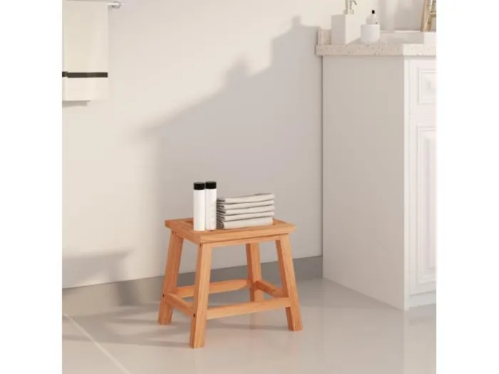 Tritthocker 29x22,5x25,5 cm Massivholz Nussbaum