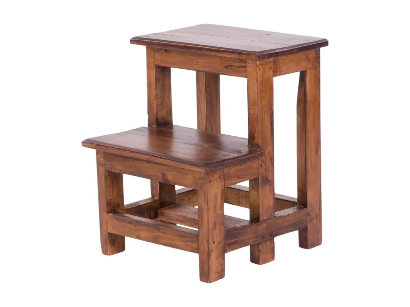 TRITTLEITER STEP Recyclingholz zweistufig  02 hellbraun