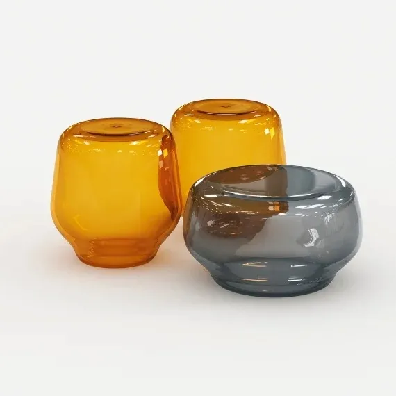 Runder Oasis-Tisch aus geblasenem Glas Tonelli Design