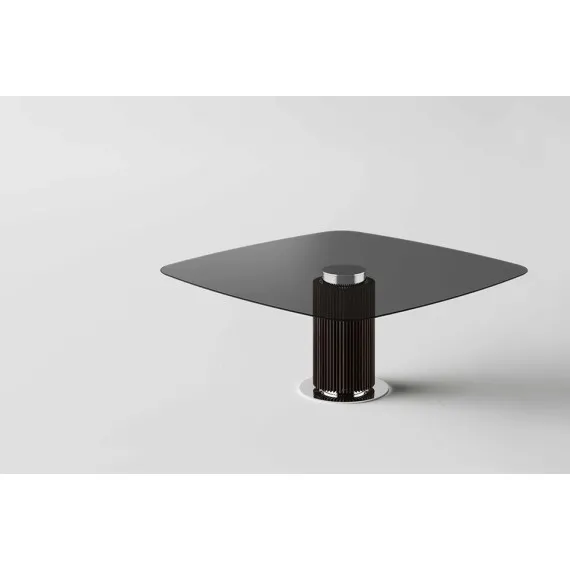 Tisch Hybrid quadratisch rund oder rechteckig fest aus Glas Tonelli Design