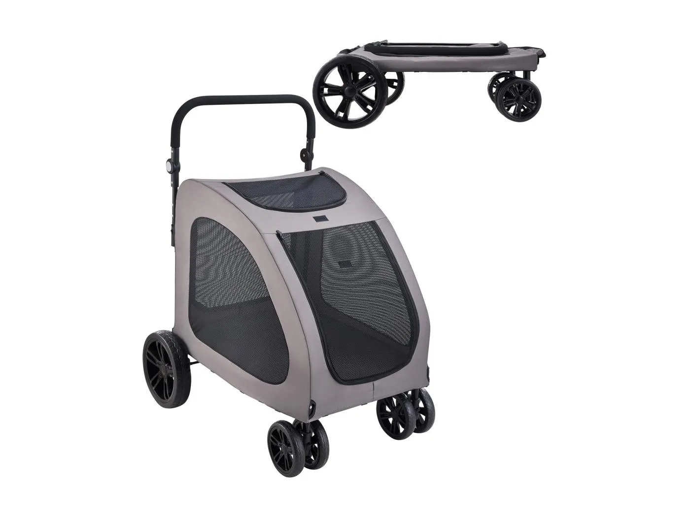 4-Rad-Hundebuggy SucceBuy, 72 KG Tragkraft, Tragbar