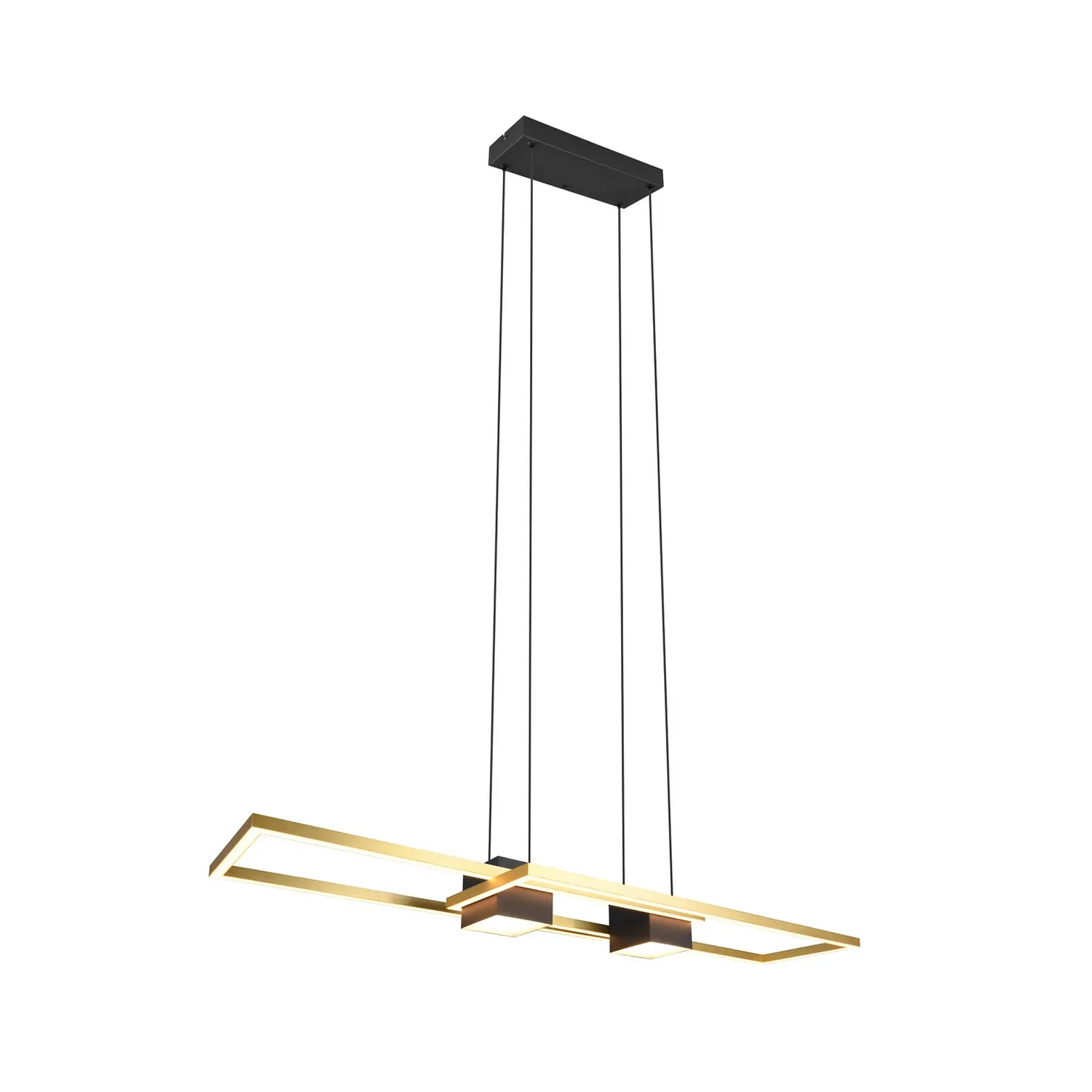 Trio Lighting Led Hängelampe Albany Schwarz Gold 100 X 28 Cm Alu Cct Lampe Spot B-Ware