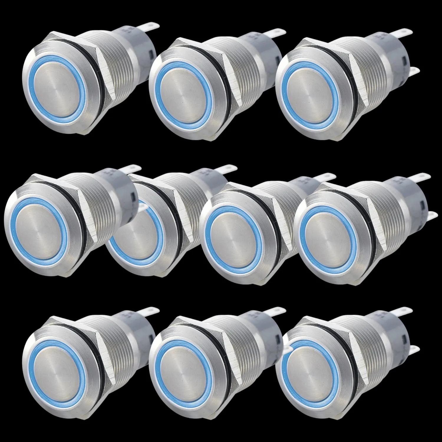 Tru Components Vandalismusgeschützter Druckschalter 250 V/Ac 5 A 10 Stück B-Ware