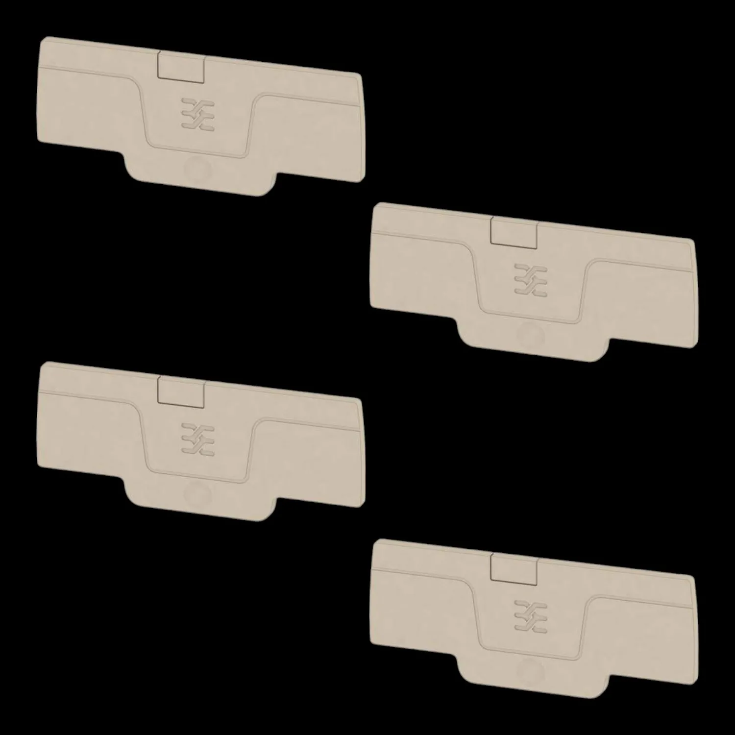 Weidmüller 1552640000 Abschlussplatte Grau Reihenklemmen Reihenklemmen 4 Sets B-Ware