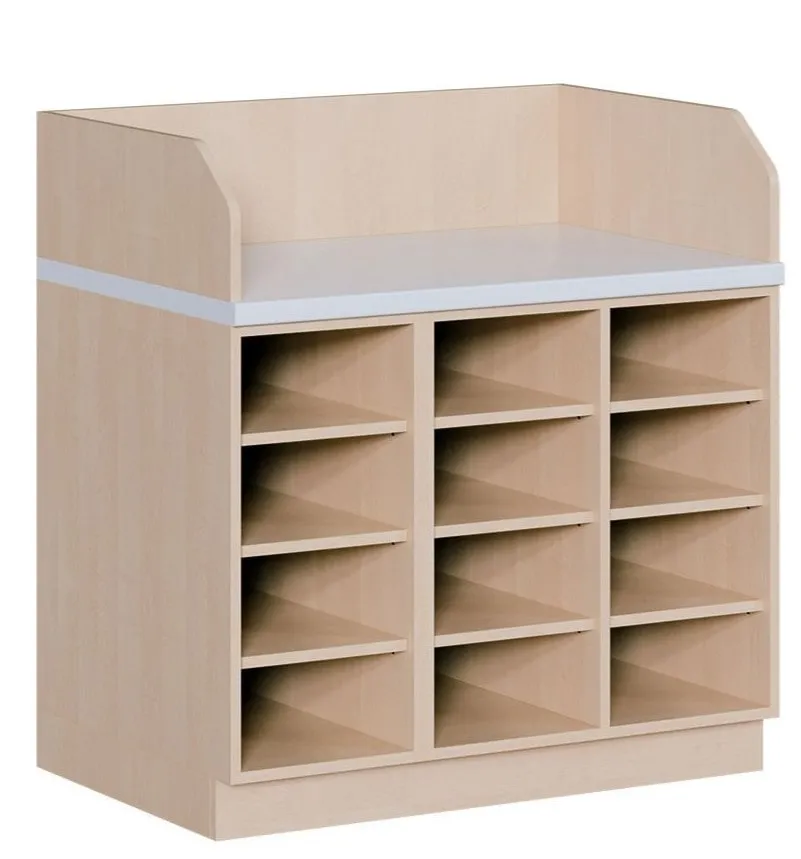 Wickelkommode mit 12 Regalfächern