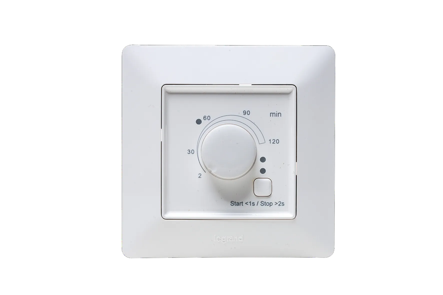 Zeitschalter mit Rahmen für Heizstab IHE ultraweiss