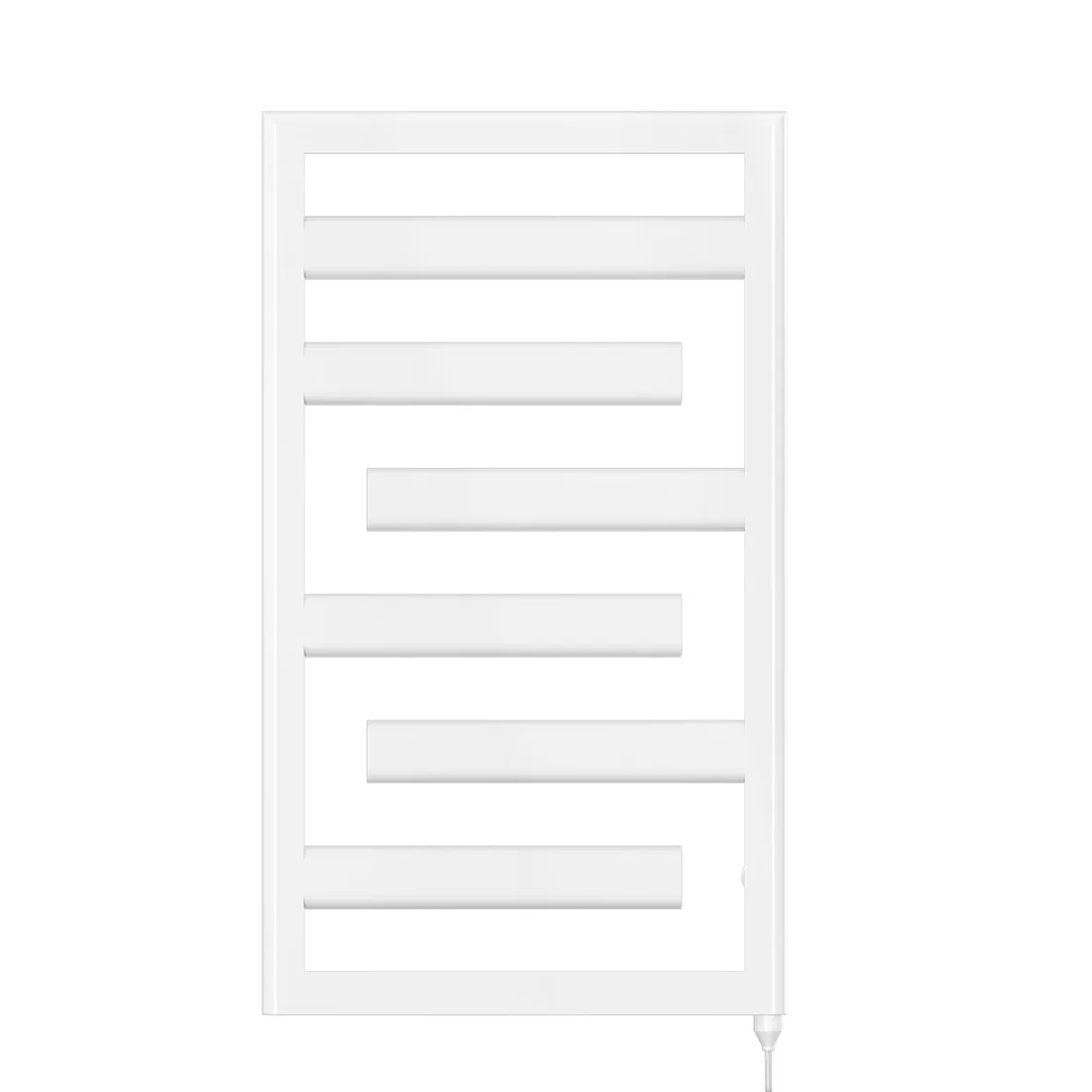 Zehnder Design-Handtuchwärmer „Tetris“ mit Heizstab IHE 50 × 91 cm in Verkehrsweiß (RAL 9016, glänzend)